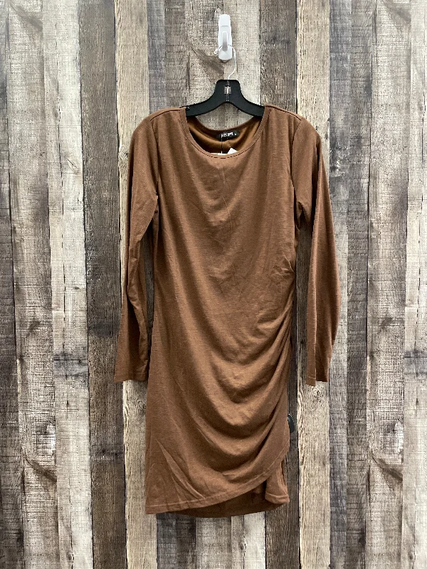 New Deals Brown Dress Casual Midi Cme, Size M