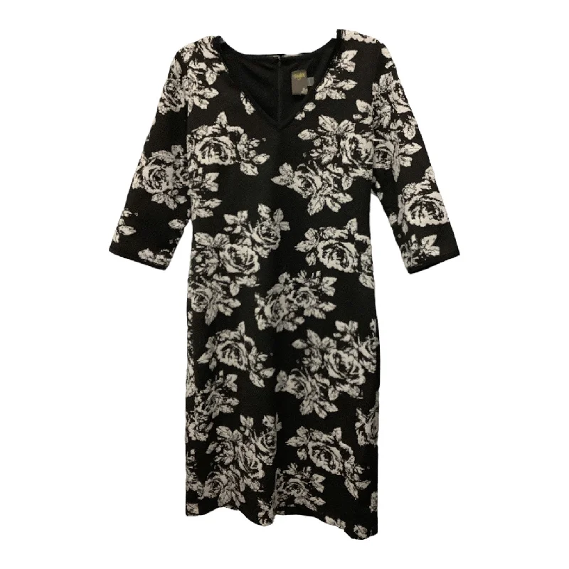 Stock Up and Save Black & White Dress Party Midi Taylor, Size 10