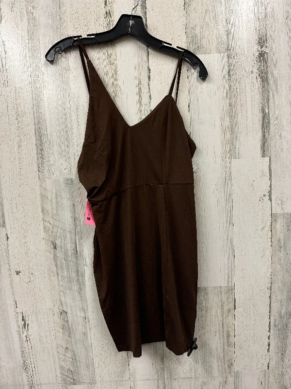 Special Price Brown Dress Casual Short Clothes Mentor, Size S
