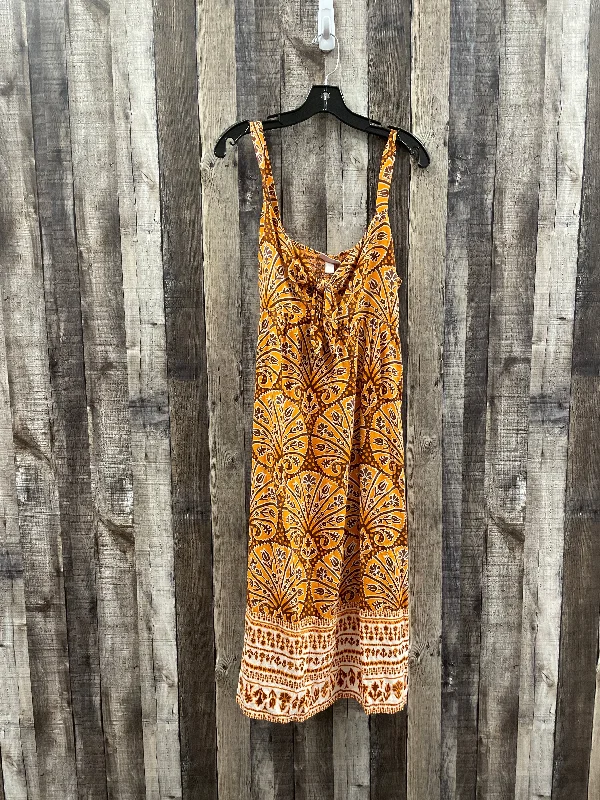 Limited Availability Orange Dress Casual Midi Knox Rose, Size L