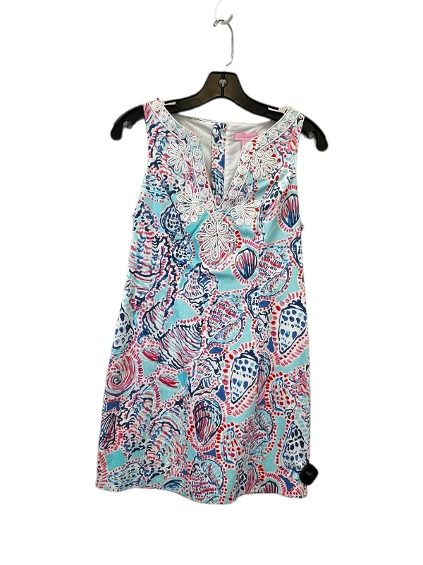 Epic Deals Blue & Pink Dress Casual Midi Lilly Pulitzer, Size 0