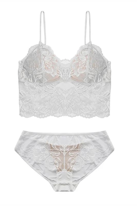 Seasonal Clearance White Lace Lingerie Set