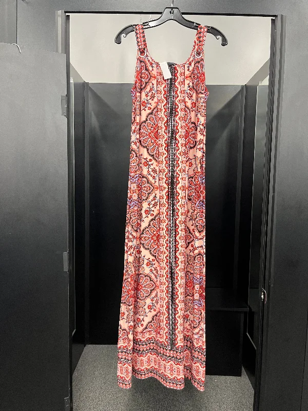 Super Deal Red Dress Casual Maxi New Directions, Size S