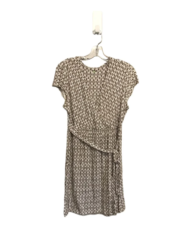 Huge Discounts Brown & Cream Dress Casual Short By Dakini, Size: L