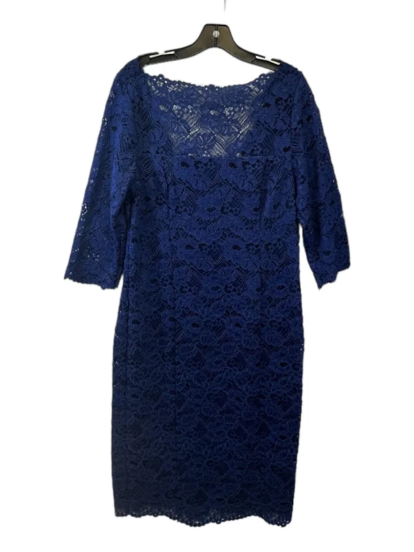 Fantastic Offers Blue Dress Casual Midi Clothes Mentor, Size Xl