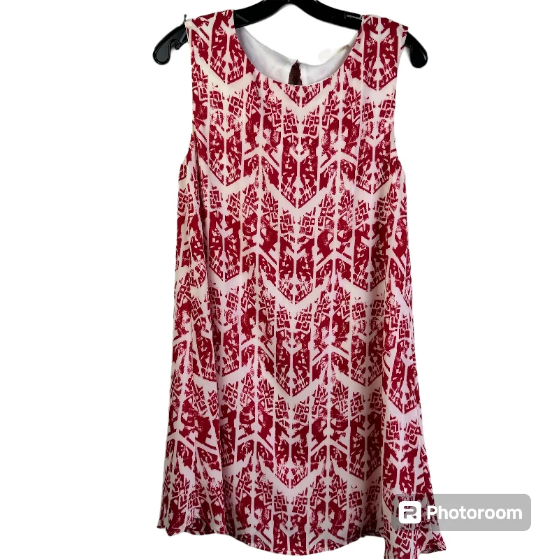 Deal Dash Red & White Dress Casual Short Everly, Size S