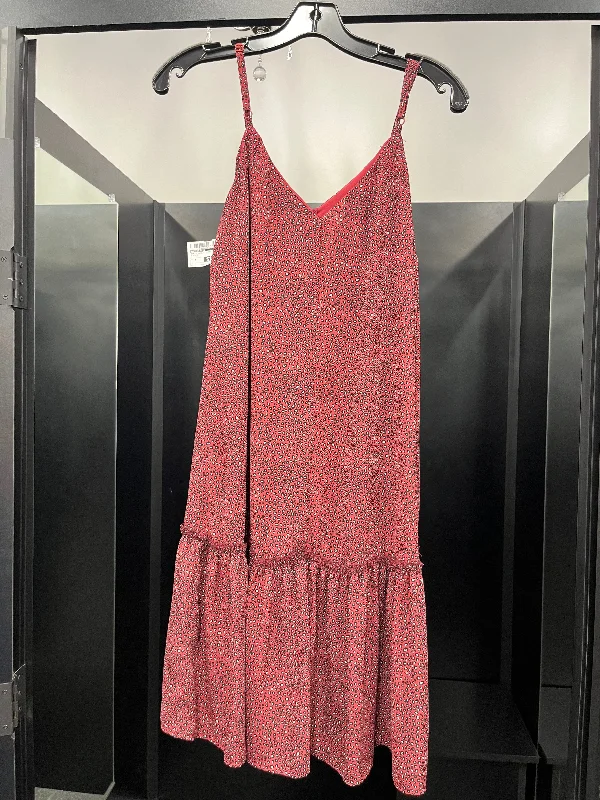 Major Savings Burgundy Dress Casual Midi Bailey Blue, Size S