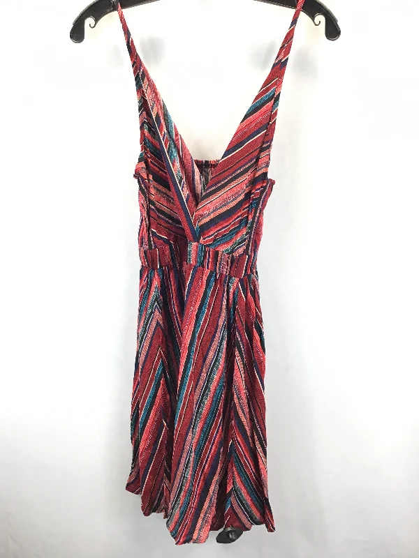 Special Offer Striped Pattern Dress Casual Short Clothes Mentor, Size S