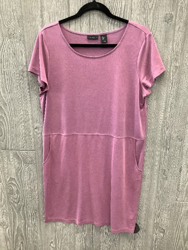 Seasonal Sale Purple Dress Casual Short Tahari By Arthur Levine, Size L