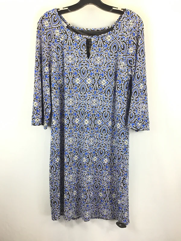 Flash Sale Black & Blue Dress Casual Midi Laundry, Size S