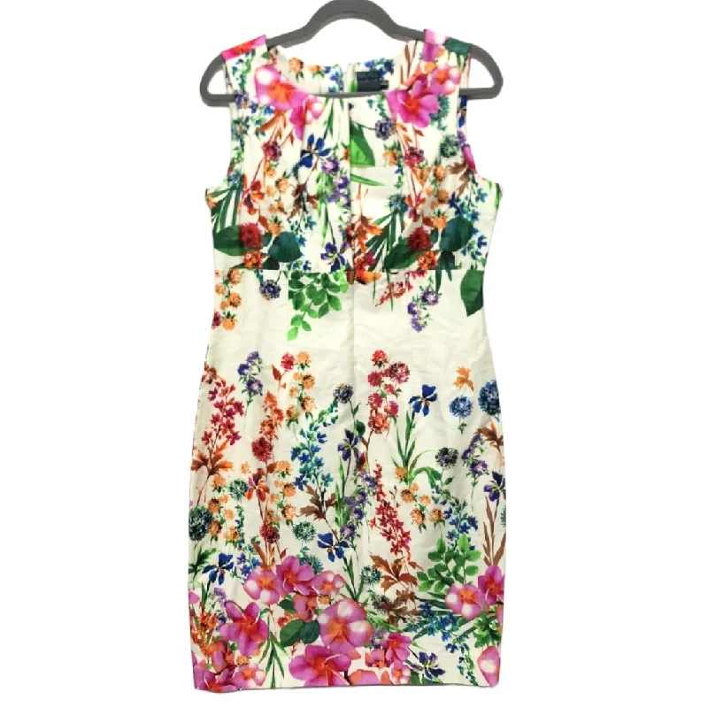 Closeout Sale Floral Print Dress Casual Short Gabby Skye, Size 8
