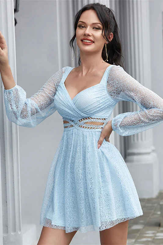 Mega Sale Modern Hook Flower Hollow Short Beach Dress