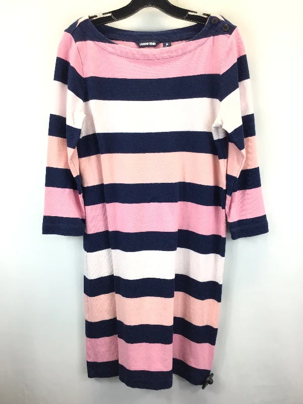 Best Seller Pink Dress Casual Midi Lands End, Size M