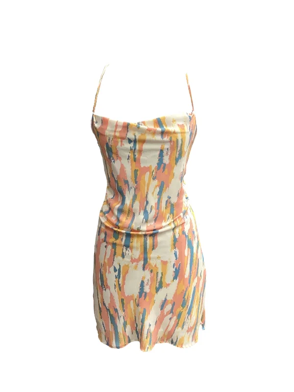 Final Sale Multi-colored Dress Casual Midi Clothes Mentor, Size S