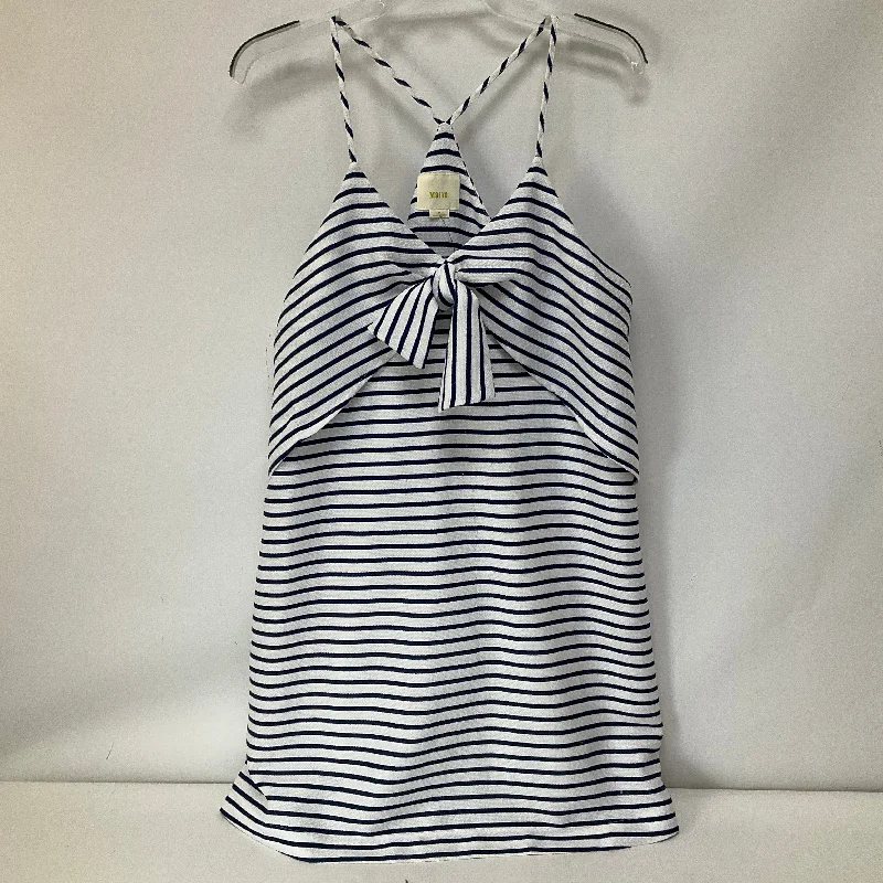 Can't Be Beat Striped Pattern Dress Casual Short Maeve, Size M