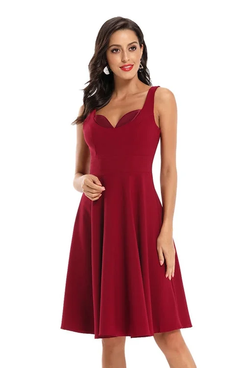Hot Deal Elegant Sweetheart Burgundy Short Party Dress