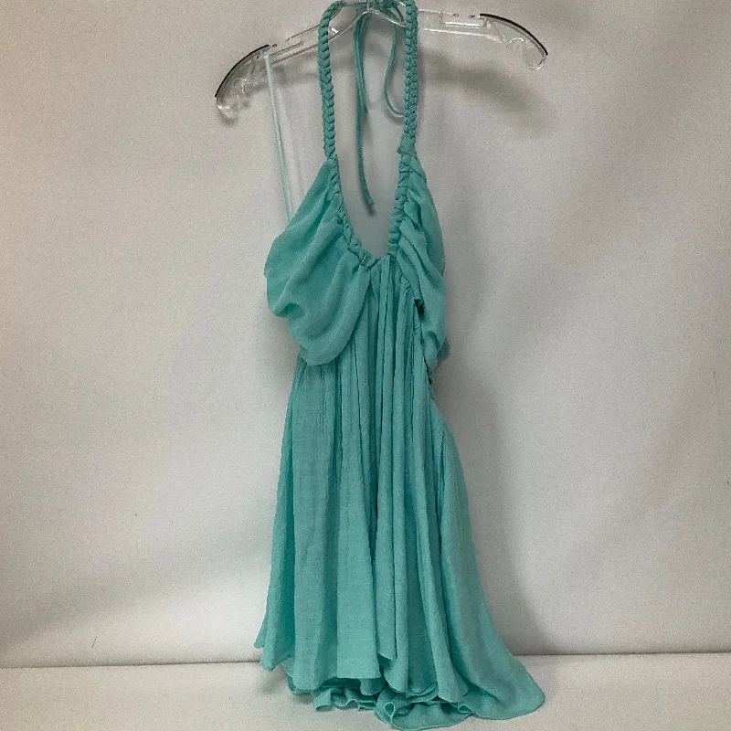 New Markdowns Teal Dress Casual Short Cmc, Size L