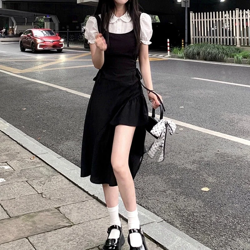 Incredible Offers Back to College Black Gothic Y2k Midi Dress Women Elegant One Piece Dress Korean Vintage Beach Party Dresses Summer Ladies Kawaii Clothes Incredible Offers Back to College Black Gothic Y2k Midi Dress Women Elegant One Piece Dress Korean Vintage Beach Party Dresses Summer Ladies Kawaii Clothes