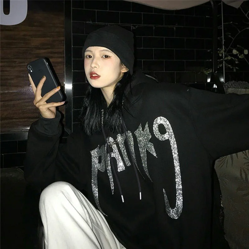 Weekend Deal Christmas Gift Gothic Rhinestone Oversized Hoodie Punk Letter Sweatshirt Women Harajuku Pullover Y2k E-girl Streetwear Hoodie Weekend Deal Christmas Gift Gothic Rhinestone Oversized Hoodie Punk Letter Sweatshirt Women Harajuku Pullover Y2k E-girl Streetwear Hoodie