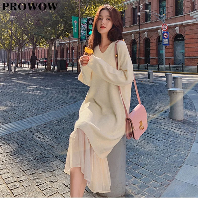 Midnight Madness Christmas Gift One-Piece Dress For Women Elegant Autumn Winter Knittrd Sweater Dress Woman Korean Loose Pullover Office Woman Slim Midi Dress Midnight Madness Christmas Gift One-Piece Dress For Women Elegant Autumn Winter Knittrd Sweater Dress Woman Korean Loose Pullover Office Woman Slim Midi Dress