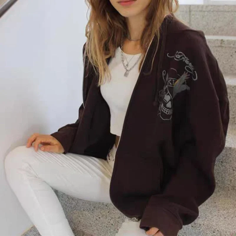 Mega Sale Christmas Gift Y2K Sweatshirt Winter Jacket Clothes Brown Zip Sweatshirt Oversized Hoodie Women's XL Retro Pocket Long Sleeve Pullover Goth Mega Sale Christmas Gift Y2K Sweatshirt Winter Jacket Clothes Brown Zip Sweatshirt Oversized Hoodie Women's XL Retro Pocket Long Sleeve Pullover Goth