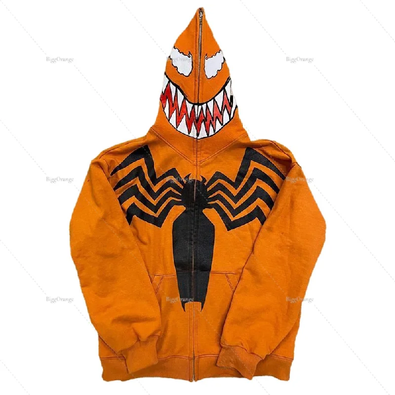Markdown Madness Awakecrm Oversized Printed Spider Embellished Hoodie Women's Couple Tops Retro Streetwear Gothic Harajuku Y2k Sweatshirts Anime Apparel Markdown Madness Awakecrm Oversized Printed Spider Embellished Hoodie Women's Couple Tops Retro Streetwear Gothic Harajuku Y2k Sweatshirts Anime Apparel