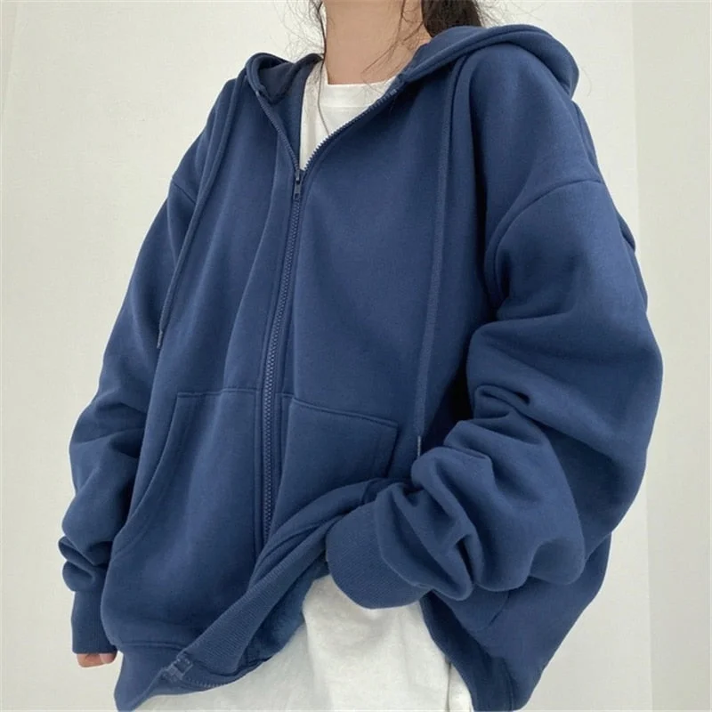 Sneak Peek Sale Awakecrm Women Hoodies Solid Color Zip Up Pocket Oversized Harajuku Korean Sweatshirts Female Long Sleeve Hooded Streetwear Casual Top Sneak Peek Sale Awakecrm Women Hoodies Solid Color Zip Up Pocket Oversized Harajuku Korean Sweatshirts Female Long Sleeve Hooded Streetwear Casual Top