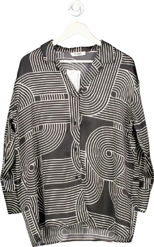 Super Bargain 4TH + Reckless Black and White Patterned Shirt UK 10