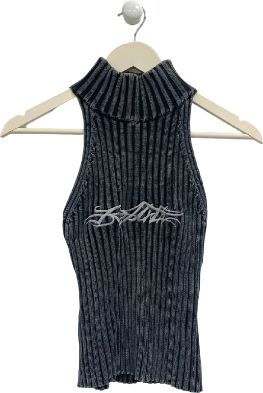Members Only Cider Black Ribbed Sleeveless Top XS