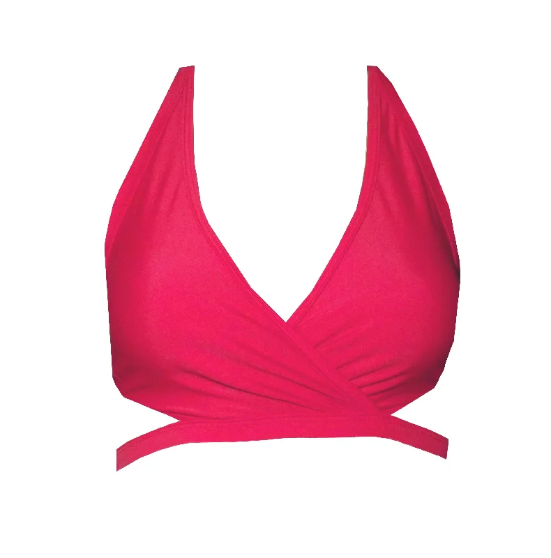 Lowest Price Cross over cutout sports crop top in red BK141