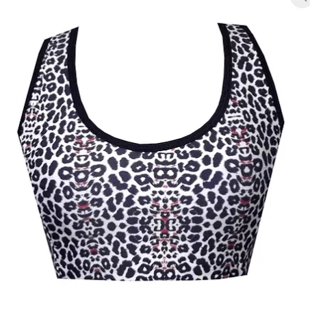 Price Reduction Leopard Print Sports Crop Top BK127