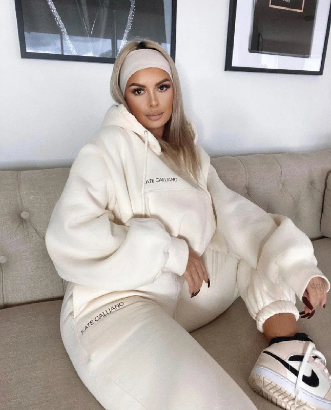 Instant Discount Luxe 23 Hoodie - Cream