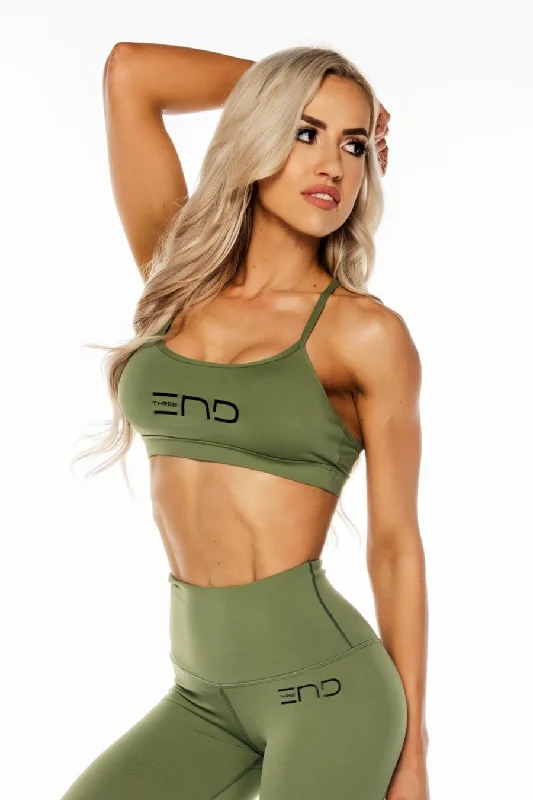 Midnight Madness MILITARY SPORTS BRA - KHAKI