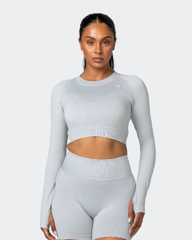 Special Savings Classic Seamless Long Sleeve Top - Steel