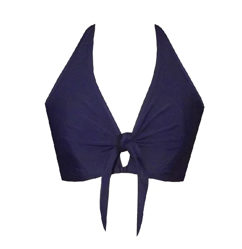 Deal of the Week Navy Blue Knot Sports Crop Top BK129