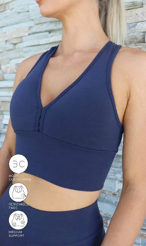 Quick Sale Navy Body Contouring Racer Back Bra
