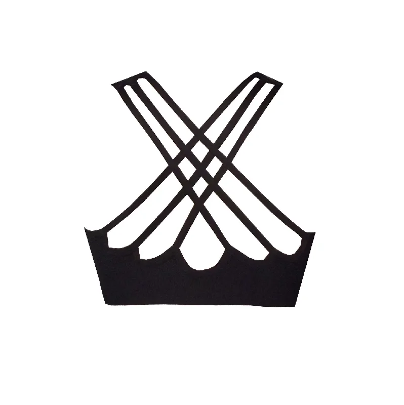 Today’s Special Scallop Back Strappy Sports Crop Top BK74