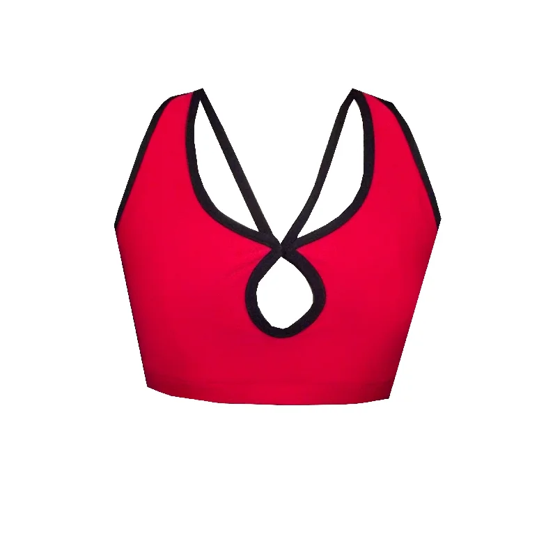 Don’t Miss Out Vamp Cherry Red Crop Top BK73