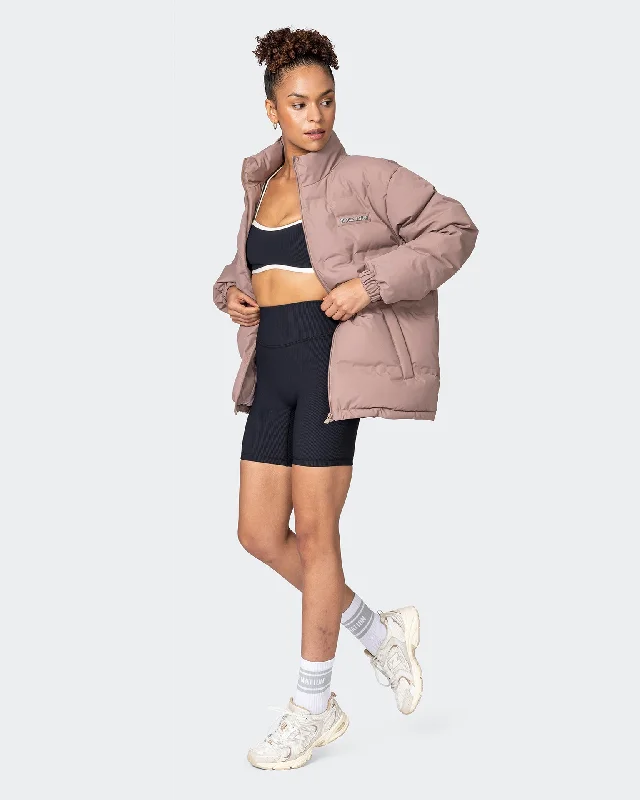 Deal Dash Womens Staple Oversized Puffer Jacket - Praline
