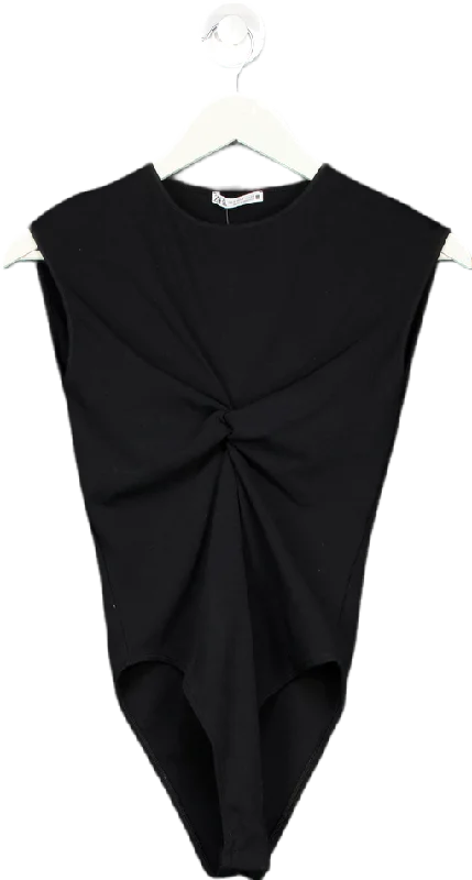 Act Fast Zara Black Twist Front Bodysuit UK S