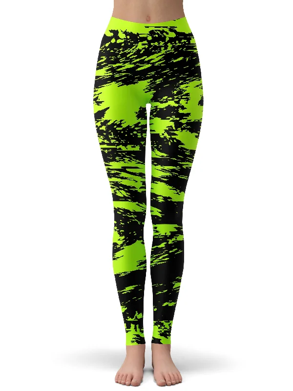 The Best Prices Black Lime Bolt Glitch Leggings