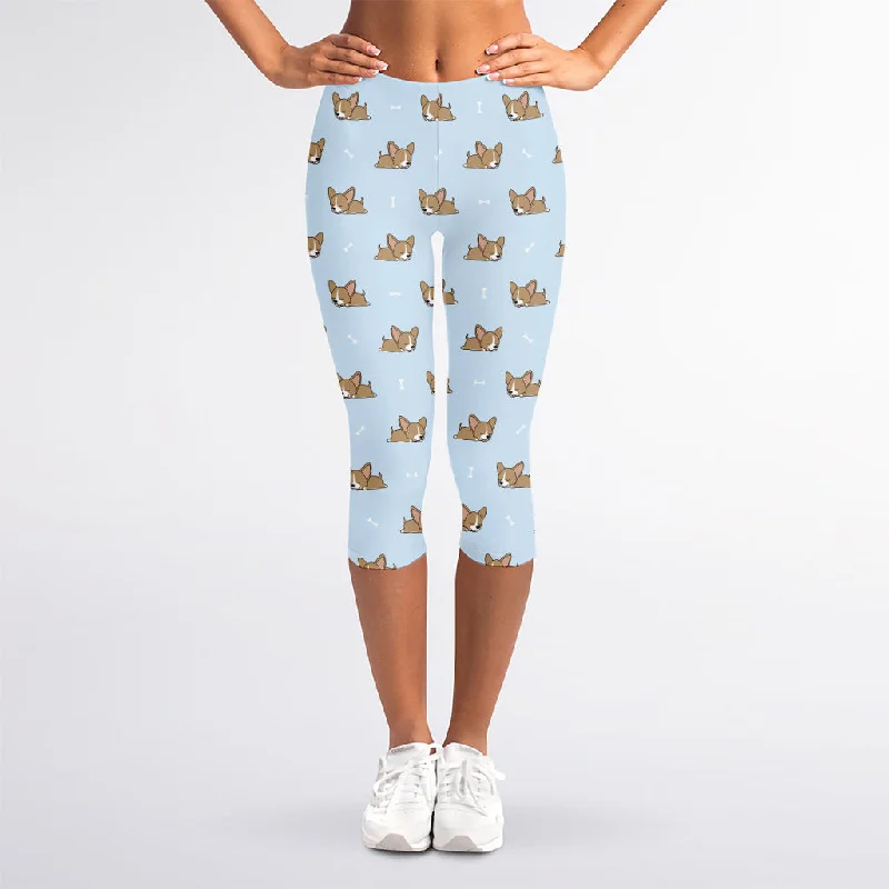 Deep Discounts Sleeping Chihuahua Pattern Print Women's Capri Leggings
