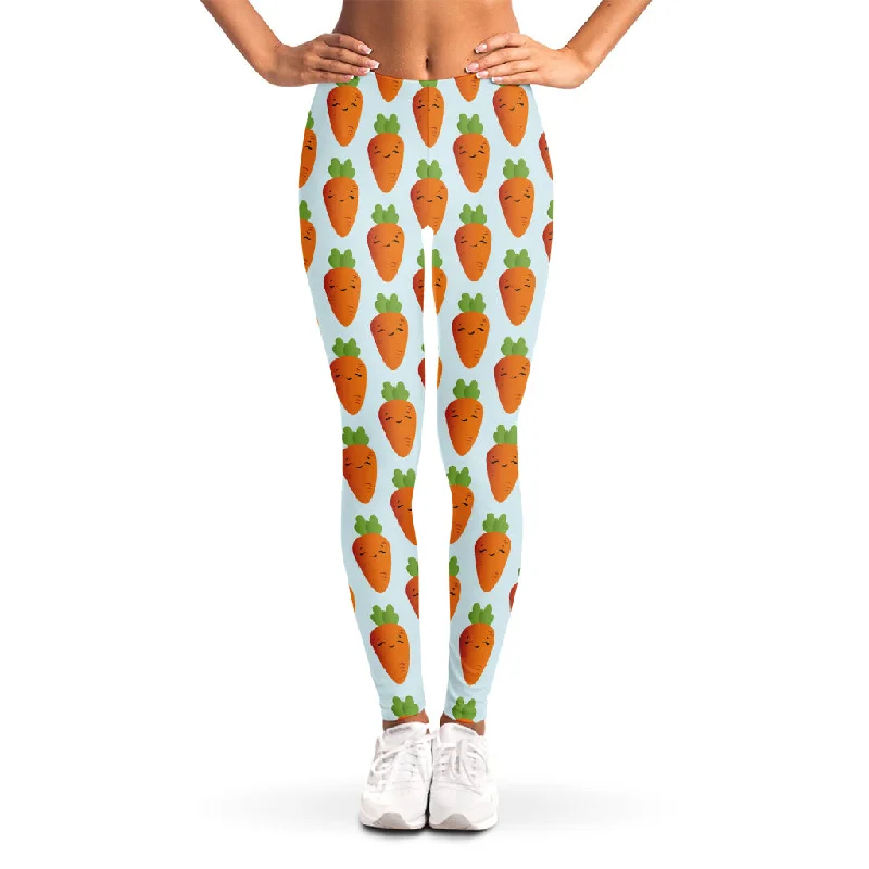 Best Deals Smiling Carrot Pattern Print Women's Leggings