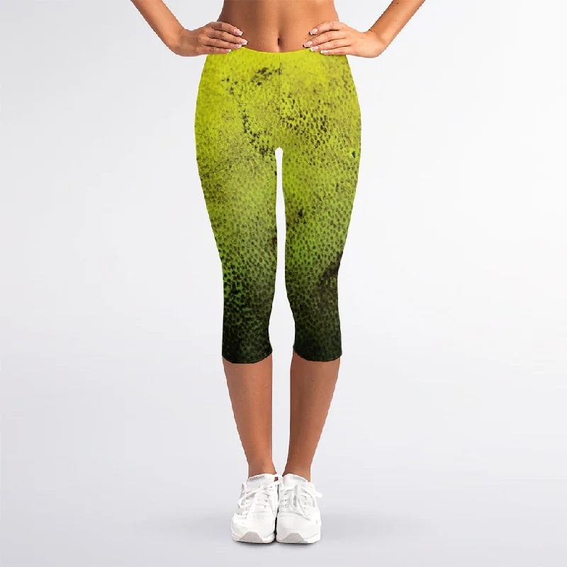 Early Bird Discount Softball Ball Print Women's Capri Leggings