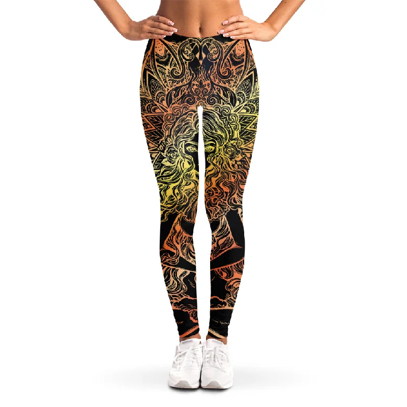 Discount Days Spiritual Girl Mandala Print Women's Leggings