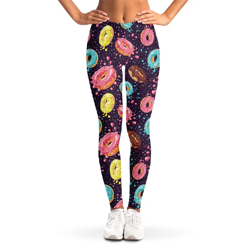 Special Buy Sprinkles Donut Pattern Print Women's Leggings
