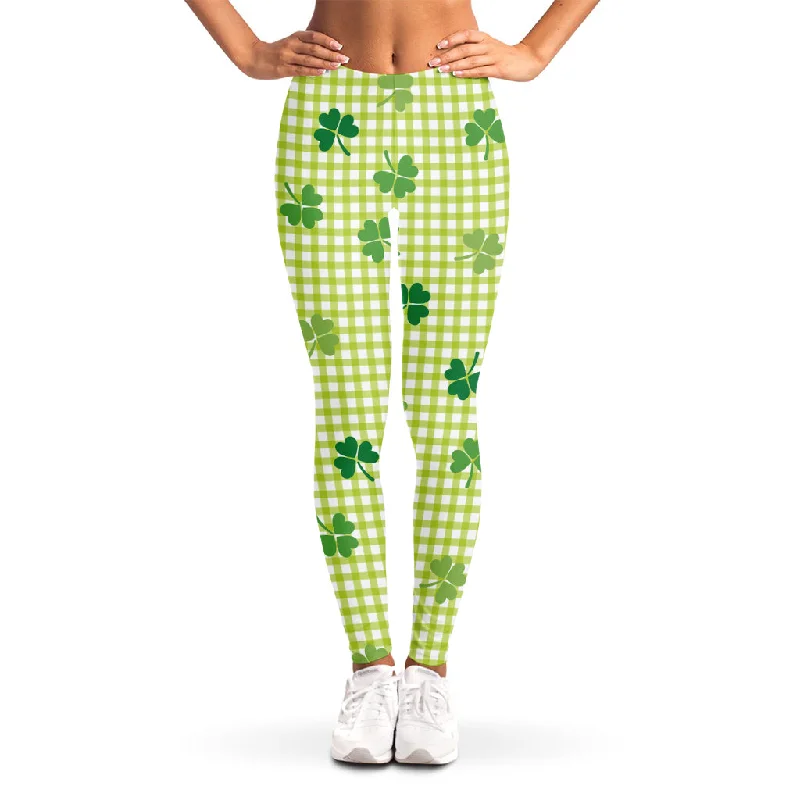 Today’s Special St. Patrick's Day Buffalo Plaid Print Women's Leggings
