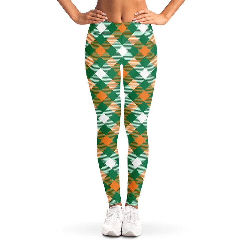 Exclusive Online Offer St. Patrick's Day Plaid Pattern Print Women's Leggings