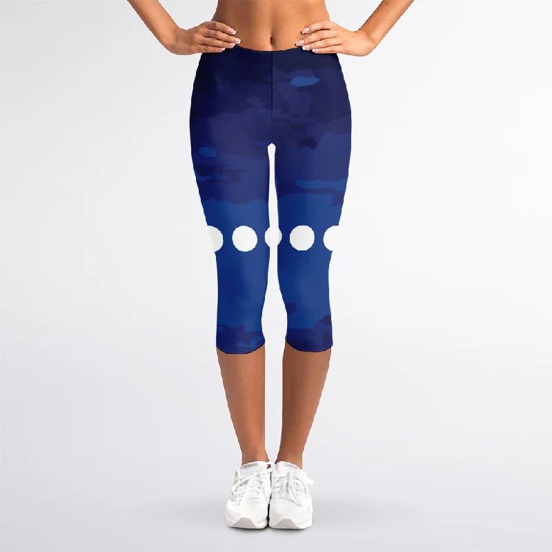 Sale Event Starry Sky Lunar Phase Print Women's Capri Leggings