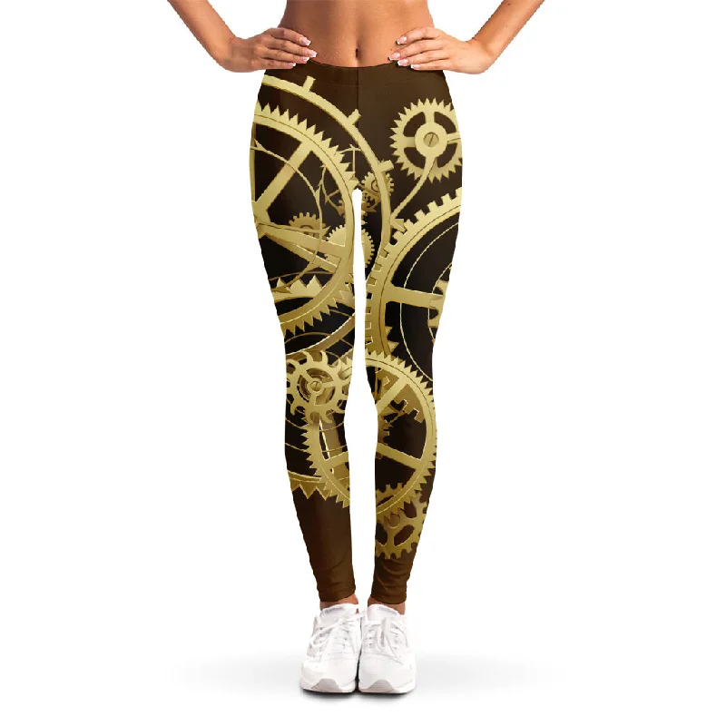 Lowest Price Steampunk Cogwheels Print Women's Leggings